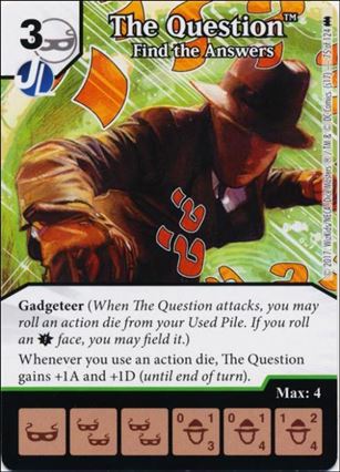 DC Comics Dice Masters Batman card 75 The Question: Find the Answers