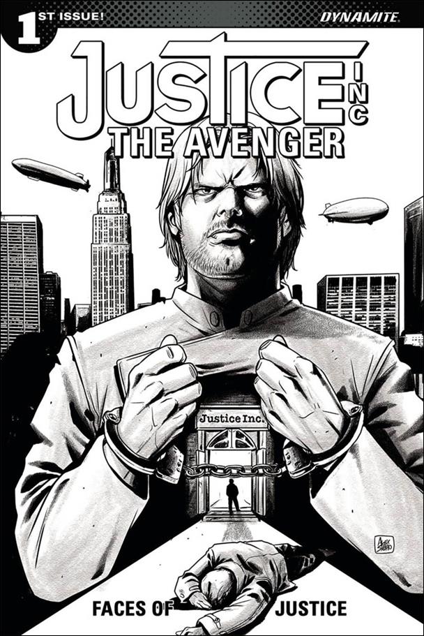 Justice Inc: The Avenger (2017) issue 1-D Alexandre Shibao 1:20 Black & White Cover