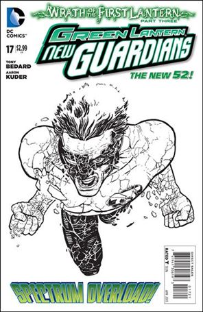 Green Lantern: New Guardians  issue 17-B 1:25 Black and White Cover