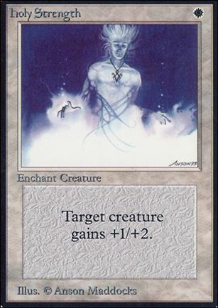 Magic the Gathering: Limited Edition Alpha (Base Set) card 24 Holy Strength