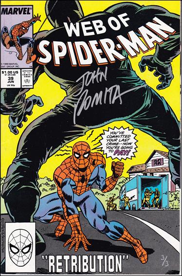 Web of Spider-Man (1985) issue 39-B DF (Signed by John Romita Sr) 1/3