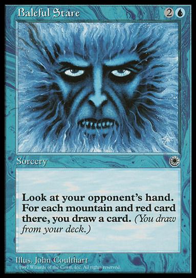 Magic the Gathering: Portal (Base Set) card 42 Baleful Stare