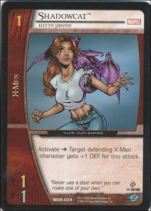 Marvel Origins: VS System (Base Set) card MOR-024 Shadowcat