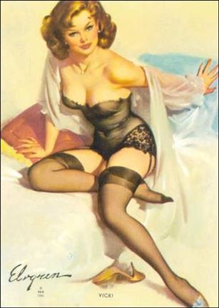 Elvgren's Calendar Pinups (Base Set) card 87 Vicki