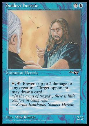Magic the Gathering: Alliances (Base Set) card 33 Soldevi Heretic