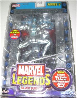 Marvel Legends (Series 5) figure 8-B Silver Surfer (Single Pack w/ Silver Foil Poster)