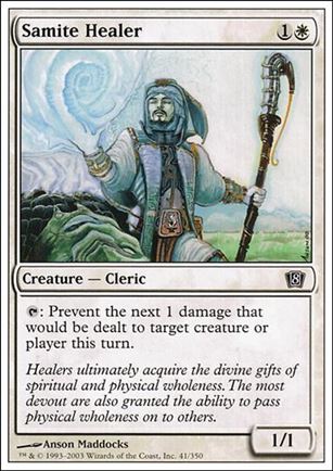 Magic the Gathering: 8th Edition (Base Set) card 41 Samite Healer