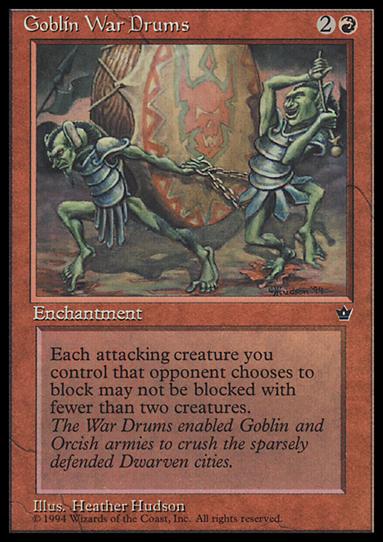 Magic the Gathering: Fallen Empires (Base Set) card 58-D Goblin War Drums