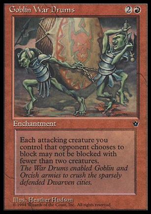 Magic the Gathering: Fallen Empires (Base Set) card 58-D Goblin War Drums