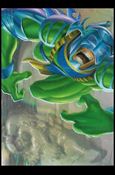 Marvel Annual Flair '95 (HoloBlast Subset) card 7 Hulk vs. Trauma