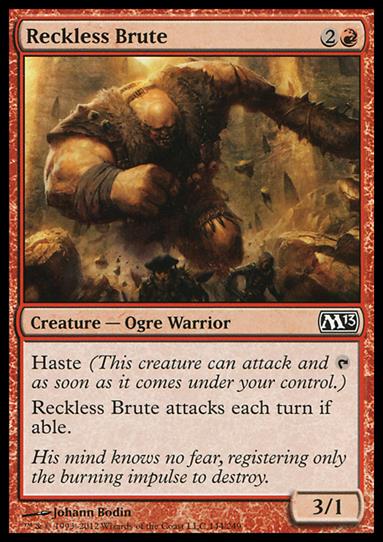 Magic the Gathering: 2013 Core Set (Base Set) card 144 Reckless Brute