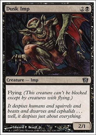 Magic the Gathering: 8th Edition (Base Set) card 130 Dusk Imp