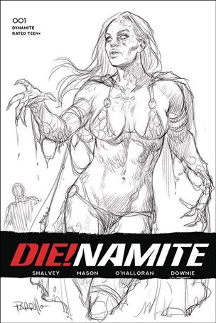 Die!namite issue 1-R Lucio Parrillo 1:50 Black & White Sketch Cover