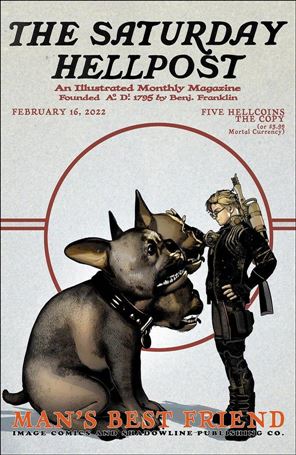Hellcop (2021) issue 5-B Brian Haberlin "Saturday Hellpost" Cover