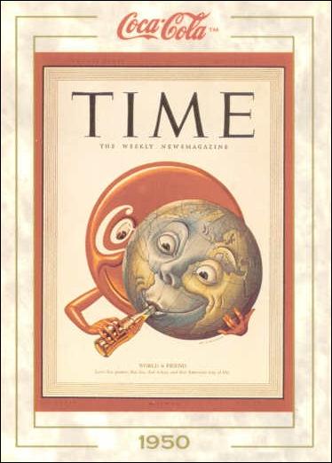 Coca-Cola Collection Series 1 (Base Set) card 54 TIME Magazine Cover (1950)