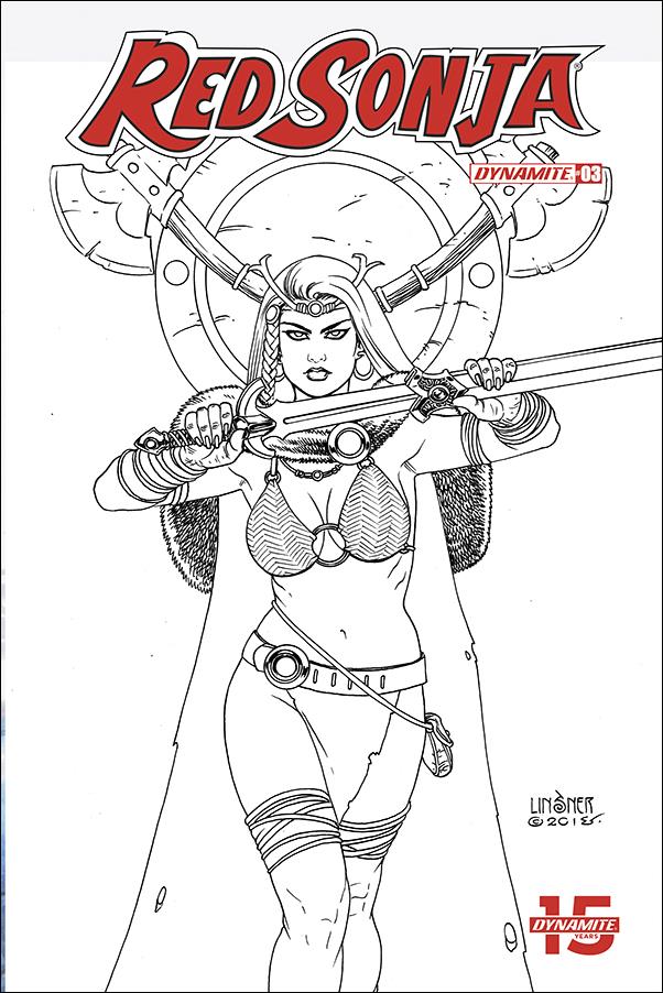 Red Sonja (2019) issue 3-H Joseph Michael Linsner 1:30 Black & White Cover