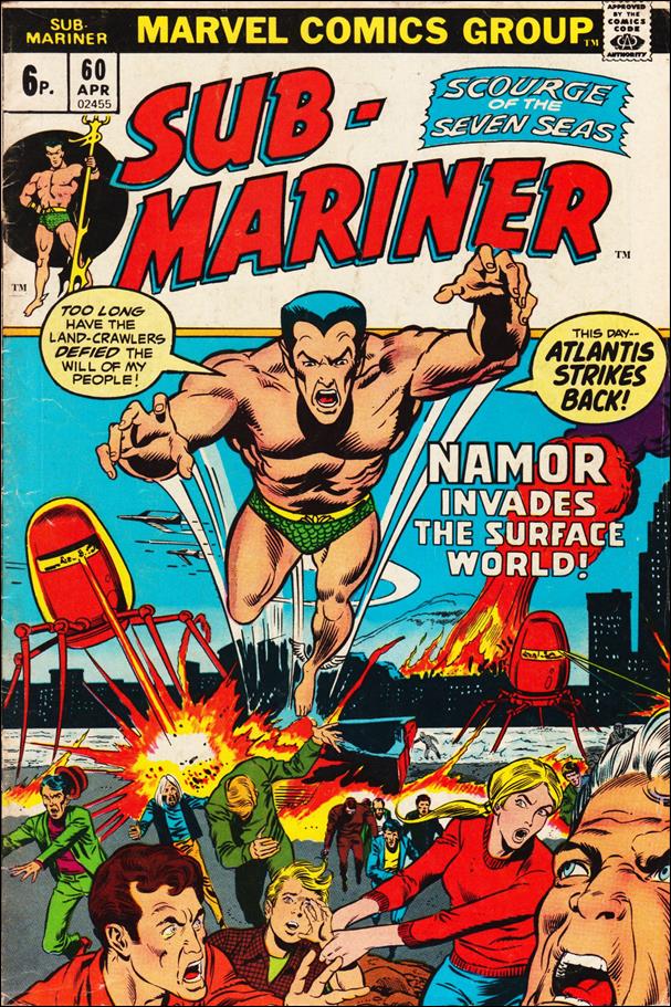 Sub-Mariner (1968) issue 60-B UK Price Cover