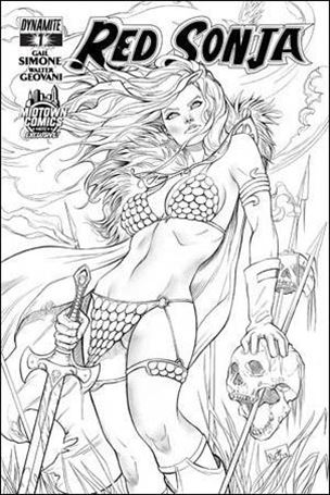 Red Sonja (2013) issue 1-L Nei Ruffino Midtown Comics Black & White Cover