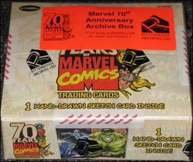 70 Years of Marvel Comics card 1-B Sealed Archive Box