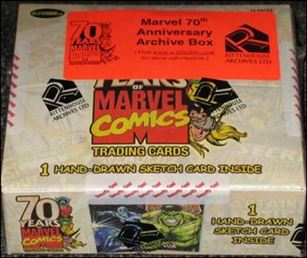 70 Years of Marvel Comics card 1-B Sealed Archive Box