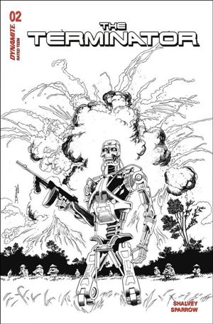 Terminator (2024) issue 2-K Declan Shalvey B&W 1:20 Cardstock Cover