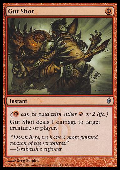 Magic the Gathering: New Phyrexia card 86 Gut Shot
