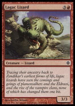 Magic the Gathering: Rise of the Eldrazi (Base Set) card 154 Lagac Lizard