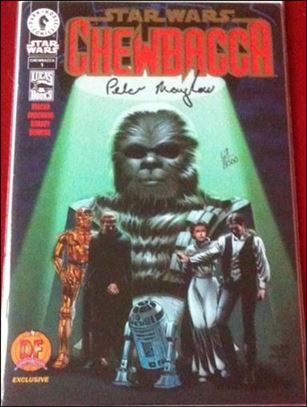 Star Wars: Chewbacca issue 1-E DF Gold Foil Cover (Signed by P. Mayhew) 1/2500