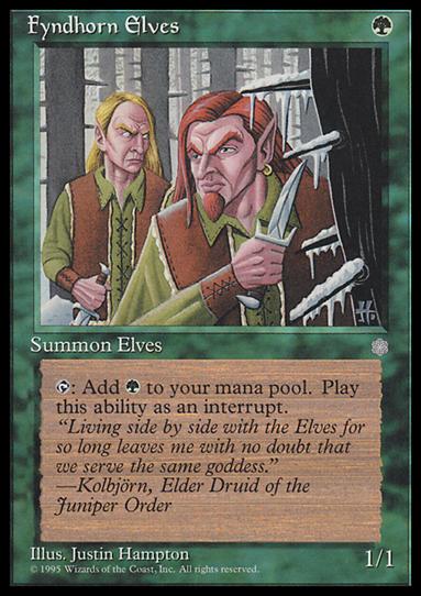 Magic the Gathering: Ice Age (Base Set) card 244 Fyndhorn Elves