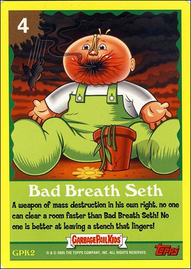 Garbage Pail Kids All-New Series 4 (Game Card Subset) card GPK2 Bad Breath Seth