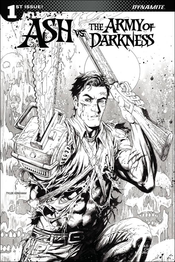 Ash vs. the Army of Darkness issue 1-E Tyler Kirkham 1:10 Black and White Cover