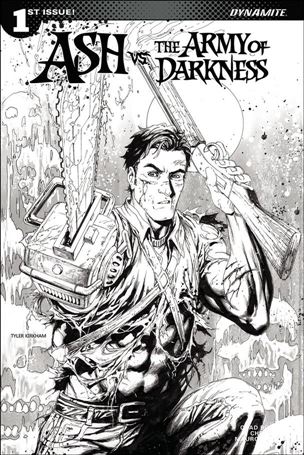 Ash vs. the Army of Darkness issue 1-E Tyler Kirkham 1:10 Black and White Cover