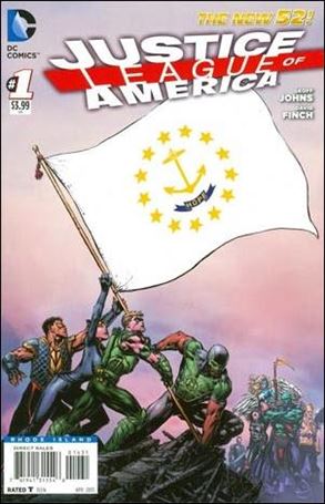 Justice League of America (2013)  issue 1-NO Rhode Island State Flag Cover