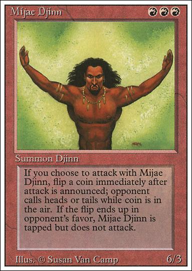 Magic the Gathering: Revised (Base Set) card 166 Mijae Djinn