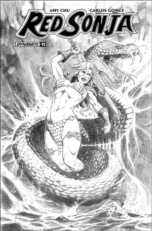Red Sonja (2017) issue 11-G Jan Duursema B&W Cover