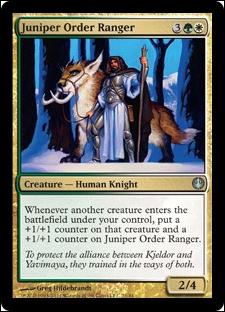 Magic the Gathering: Duel Decks: Knights vs. Dragons (Base Set) card 21 Juniper Order Ranger