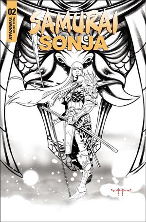 Samurai Sonja issue 2-K Pasquale Qualano 1:10 Black & White Cover