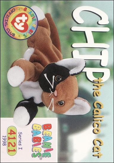 Beanie Babies Series 1 (Base Set) card 60 Chip the Calico Cat