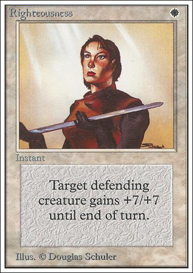 Magic the Gathering: Unlimited (Base Set) card 37 Righteousness