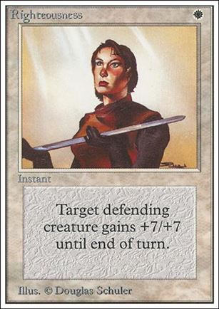 Magic the Gathering: Unlimited (Base Set) card 37 Righteousness