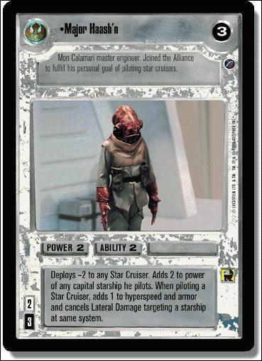 Star Wars: Death Star II Limited (Base Set) card 116 Major Haash'n