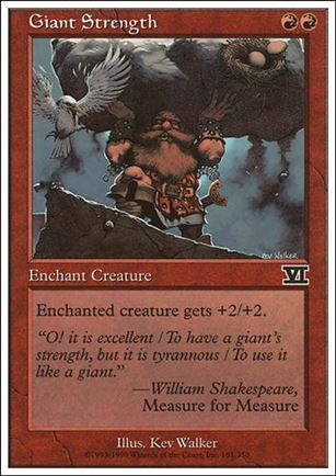 Magic the Gathering: 6th Edition (Base Set) card 181 Giant Strength