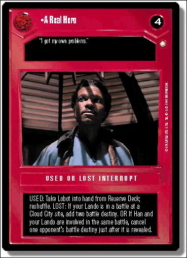 Star Wars: Special Edition Limited (Base Set) card 101 A Real Hero