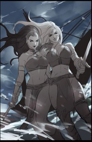Bêlit & Valeria issue 1-H Leirix Li 1:25 Sketch Virgin Cover