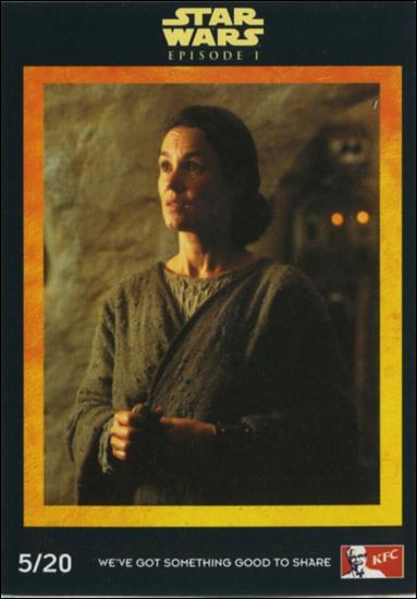 Star Wars: Episode I The Phantom Menace Kentucky Fried Chicken MALAYSIAN (Promo) card 5/20 Shmi Skywalker