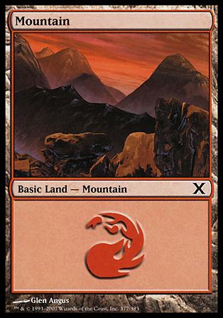 Magic the Gathering: 10th Edition (Base Set) card 377 Mountain