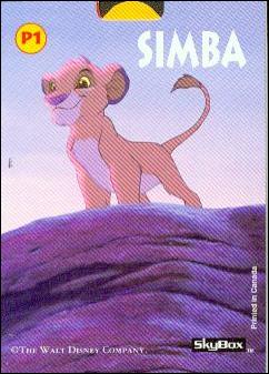 Lion King: Series 1 (Pop-Up Subset) card P1 Simba