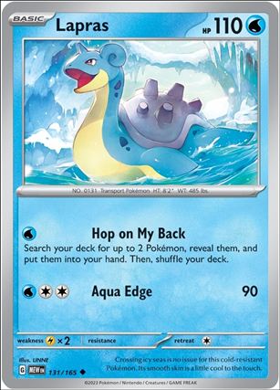 Pokemon: Scarlet & Violet - 151 (Base Set) card 131/165 Lapras