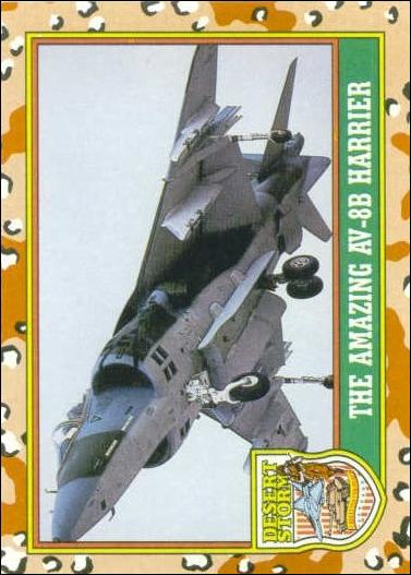Desert Storm: Series 1 (Base Set) card 32 The Amazing AV-8B Harrier