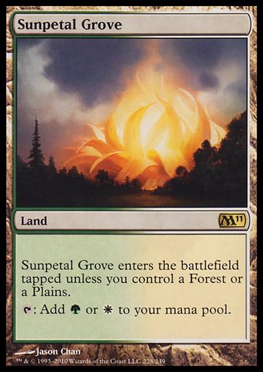 Magic the Gathering: 2011 Core Set (Base Set) card 228 Sunpetal Grove